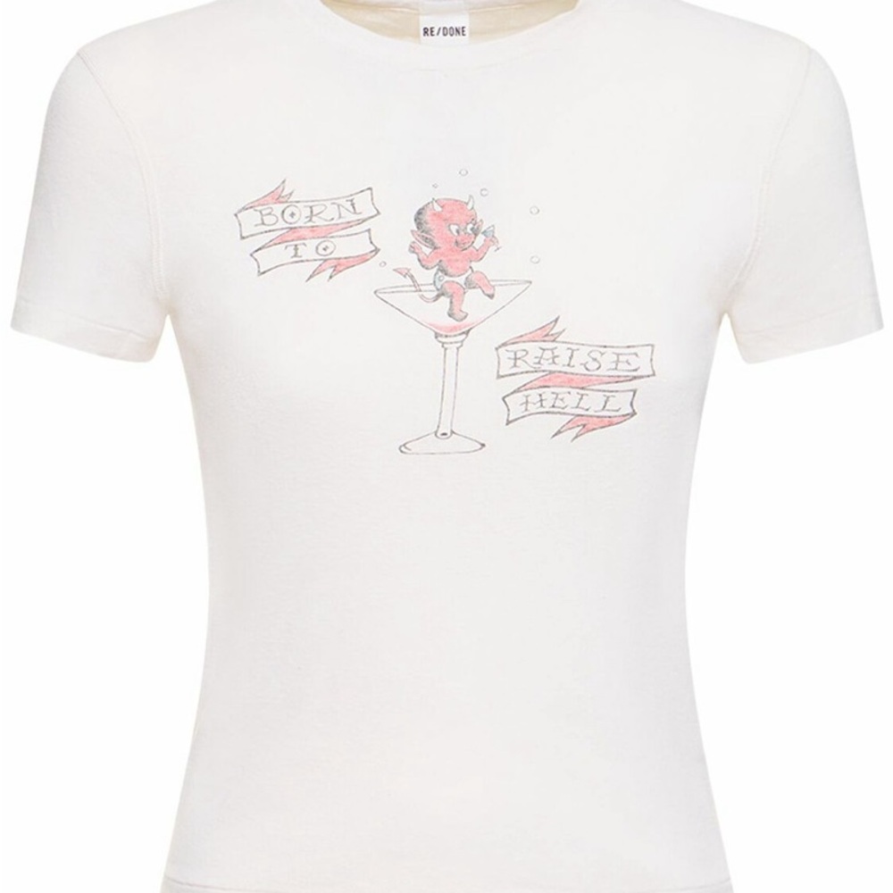 RE/DONE - 90s Raise Hell Printed Cotton T-shirt